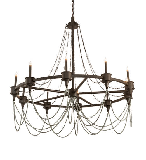 Marcie 10 Light 60" Wide Taper Candle Style Chandelier