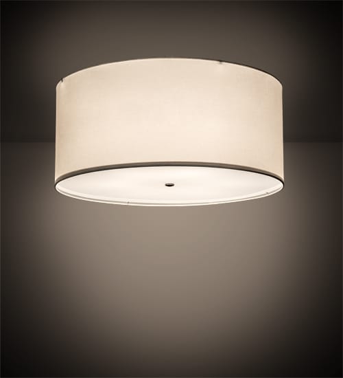 Cilindro 6 Light 36" Wide Semi-Flush Drum Ceiling Fixture - Nickel Finish