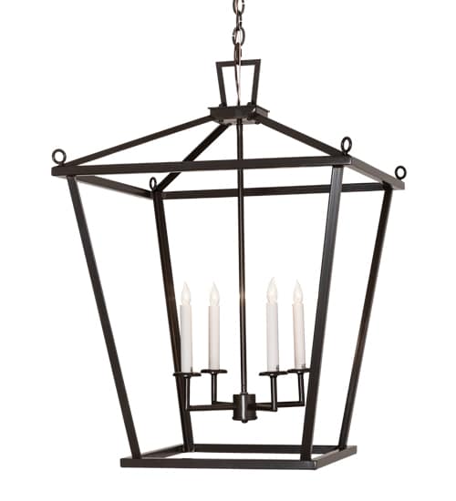 4 Light 34" Wide Taper Candle Pendant