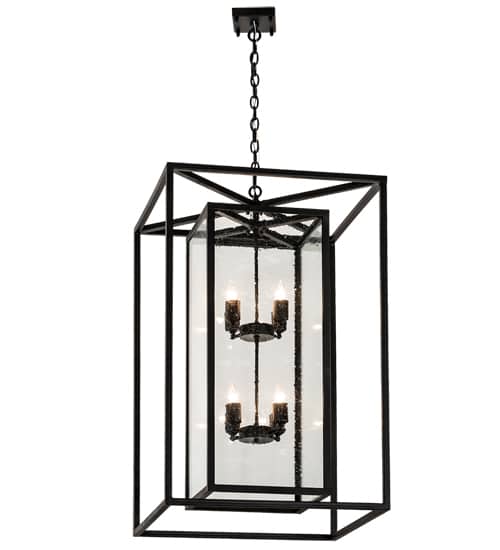 8 Light 35" Wide Taper Candle Pendant
