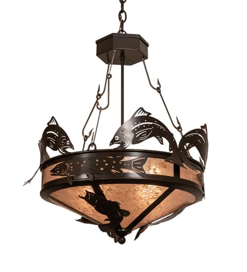 4 Light 24" Wide Abstract Pendant