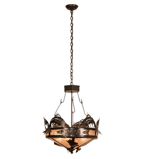 4 Light 24" Wide Abstract Pendant