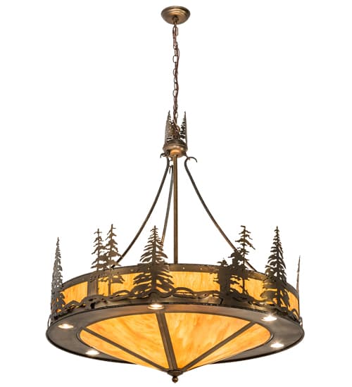 6 Light 41" Wide Abstract Pendant