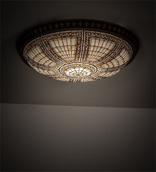 Fleur-de-lis 8 Light 45" Wide Flush Mount Bowl Ceiling Fixture