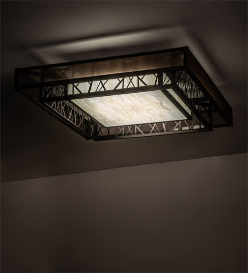 Quadrato Rich Umador 51" Wide LED Semi-Flush Square Ceiling Fixture