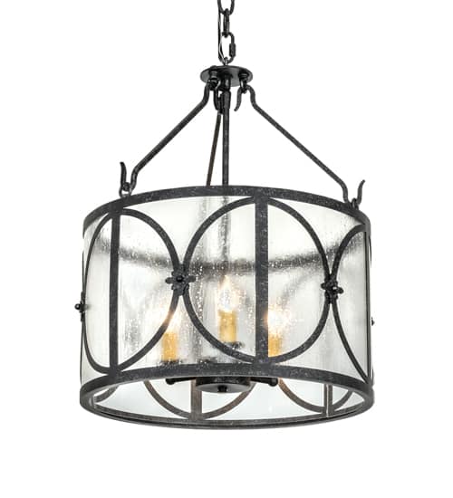 3 Light 16" Wide Taper Candle Pendant