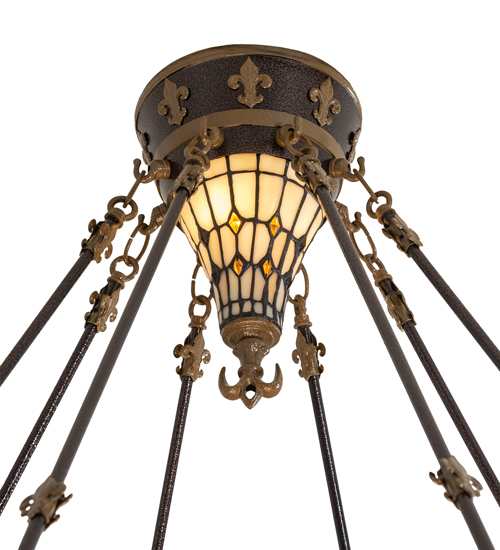 Fleur-de-lis 8 Light 45" Wide Pendant