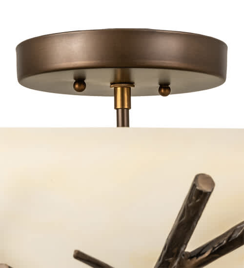 Branches 4 Light 23" Wide Semi-Flush Bowl Ceiling Fixture