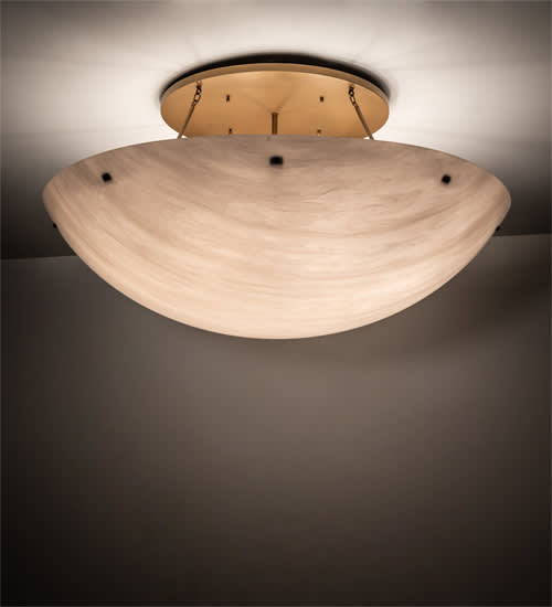 Artesia 12 Light 60" Wide Semi-Flush Bowl Ceiling Fixture - Gold Metallic Finish