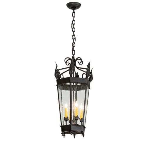 4 Light 14" Wide Taper Candle Pendant