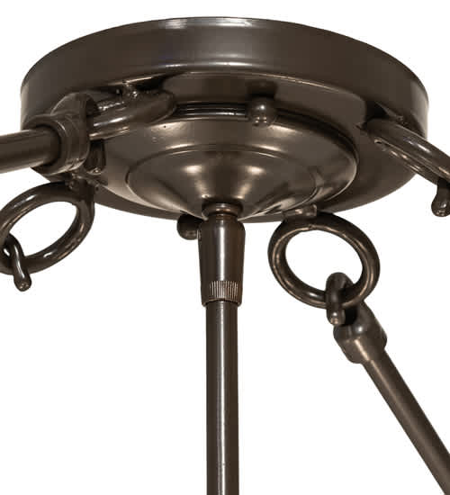 Almeria 4 Light 32" Wide Semi-Flush Bowl Ceiling Fixture - Timeless Bronze Finish