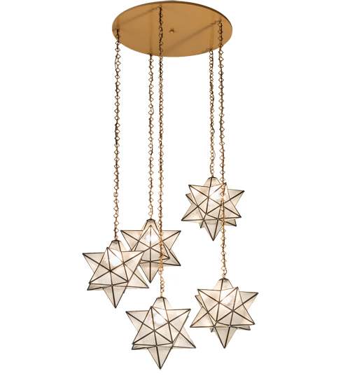 5 Light 45" Wide Multi Light Pendant