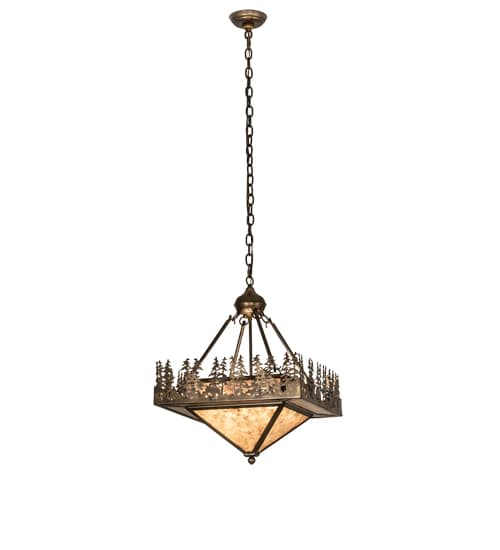 4 Light 27" Wide Abstract Pendant