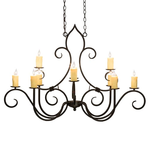 Long Clifton 10 Light 28" Wide Taper Candle Style Chandelier