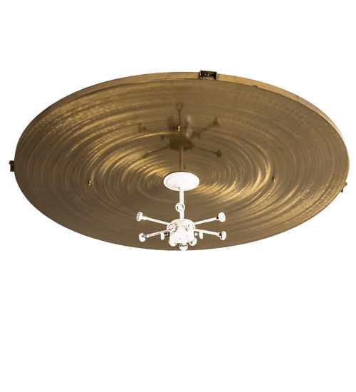 Kahe 12 Light 60" Wide Flush Mount Bowl Ceiling Fixture - Brass Finish
