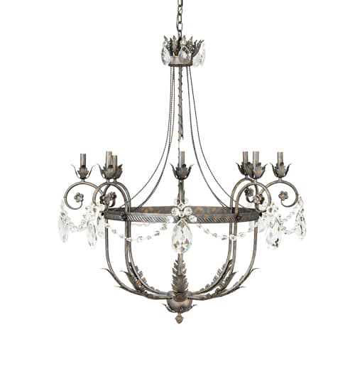 Antonia 8 Light 40" Wide Crystal Candle Style Chandelier