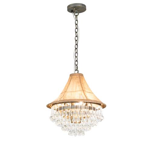 3 Light 18" Wide Crystal Pendant