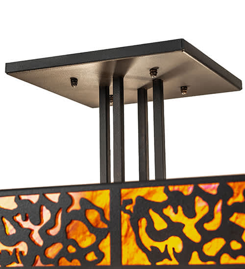 Zuvan 4 Light 43" Wide Semi-Flush Square Ceiling Fixture