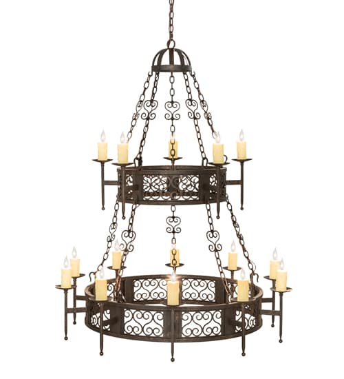 Toscano 15 Light 48" Wide Taper Candle Style Chandelier
