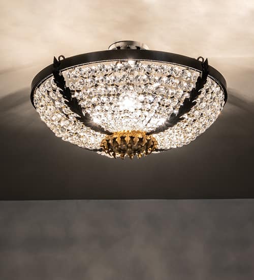 Chrisanne 3 Light 24" Wide Semi-Flush Bowl Ceiling Fixture