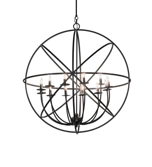 Atom Enerjisi 12 Light 36" Wide Taper Candle Globe Chandelier
