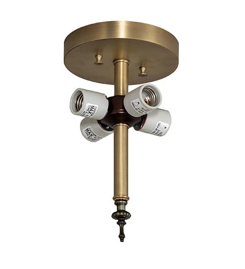 Vincent Honeycomb 4 Light 20" Wide Semi-Flush Bowl Ceiling Fixture - Antique Brass Finish