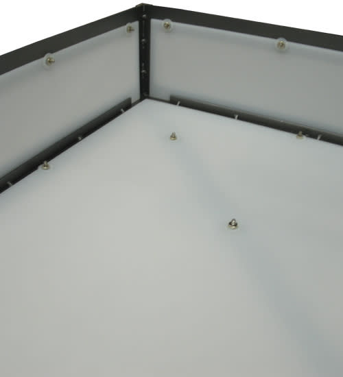 Whitewing 4 Light 36" Wide Flush Mount Square Ceiling Fixture - Blackened Pewter Finish - Medium Bulb Base