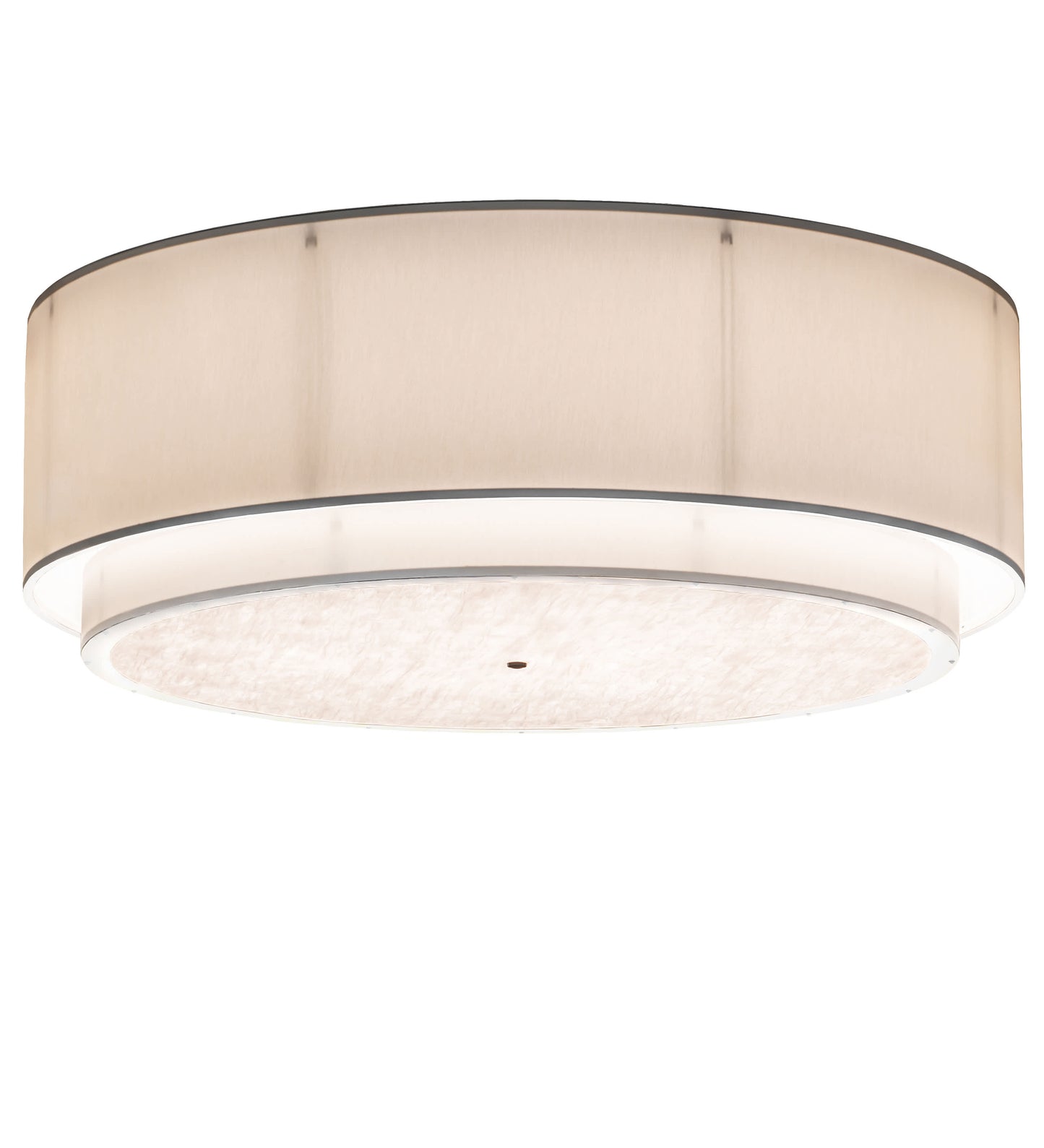 Cilindro 72" Wide LED Flush Mount Drum Ceiling Fixture with Fabric Shade