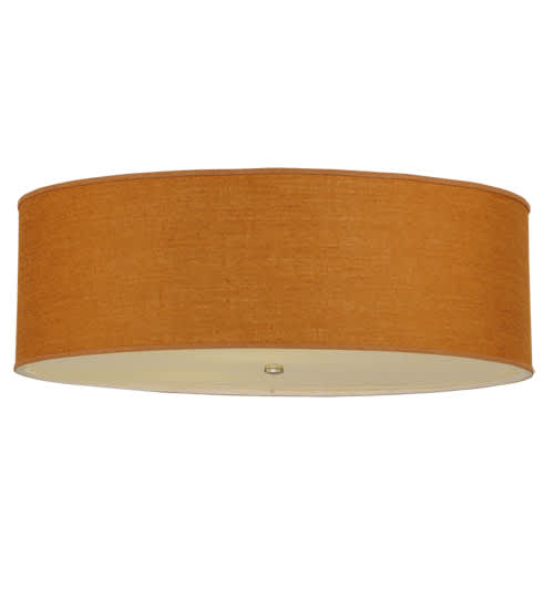 Cilindro 3 Light 36" Wide Semi-Flush Drum Ceiling Fixture with Honey Shade - Nickel Finish