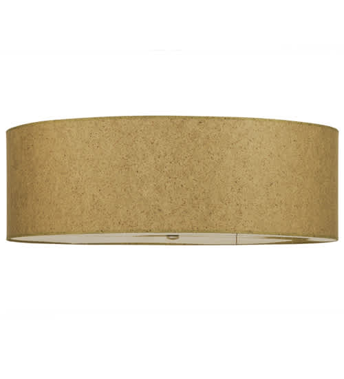 Cilindro 3 Light 36" Wide Semi-Flush Drum Ceiling Fixture - Natural Aluminum Finish