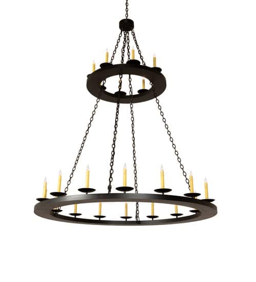 Loxley 24 Light 60" Wide Taper Candle Ring Chandelier