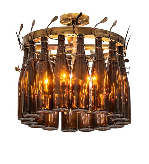 Tuscan Vineyard 5 Light 19" Wide Semi-flush Ceiling Fixture