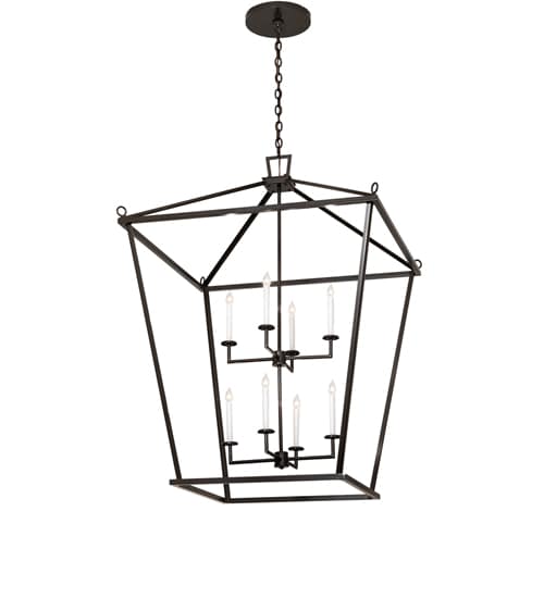 8 Light 51" Wide Taper Candle Pendant