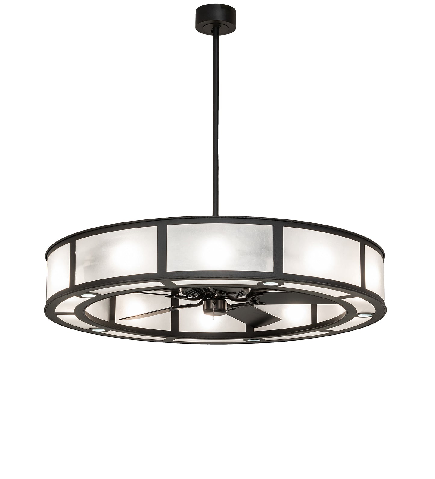 Smythe 10 Light 56" Wide Drum Fandelier