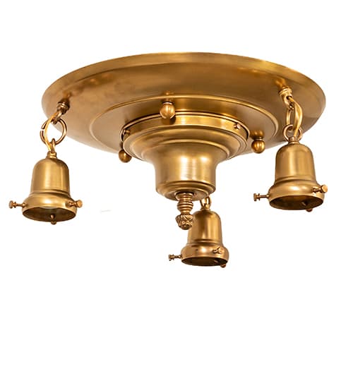 Revival Favrile 3 Light 18" Wide Semi-Flush Ceiling Fixture