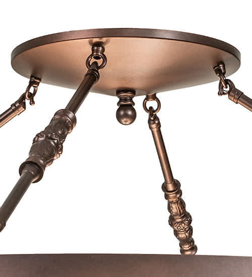 Commerce 6 Light 36" Wide Semi-Flush Bowl Ceiling Fixture - Mahogany Bronze Finish