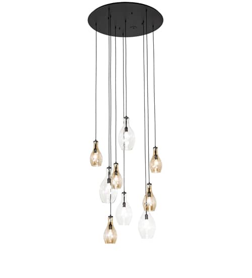 9 Light 45" Wide Multi Light Pendant