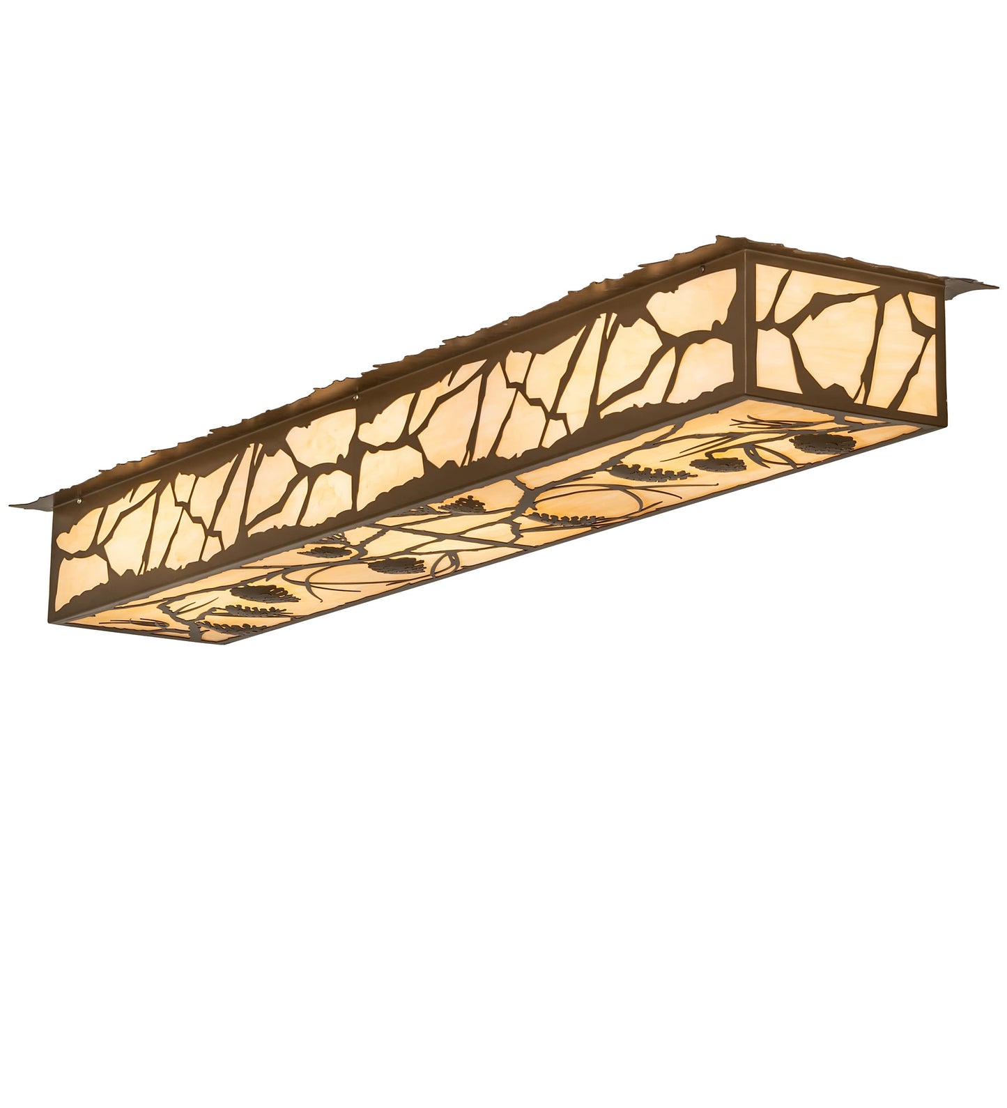 Whispering Pines 6 Light 63" Wide Flush Mount Ceiling Fixture