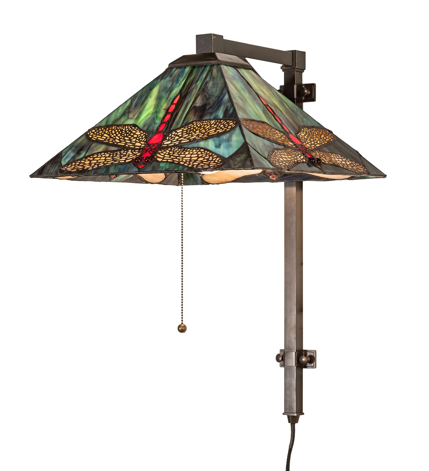 Prairie 20" Tall Wall Sconce with Stained Glass Shade