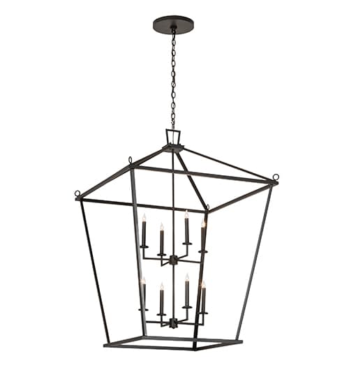 8 Light 51" Wide Taper Candle Pendant