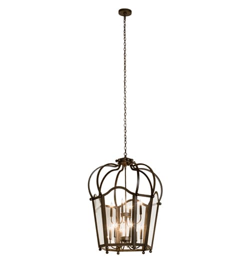 10 Light 33" Wide Taper Candle Pendant