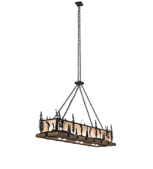 4 Light 72" Wide Linear Pendant