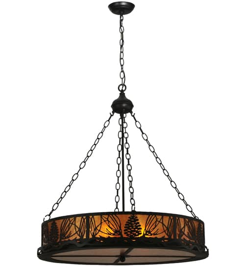 72" Wide Pendant with Handmade Shade