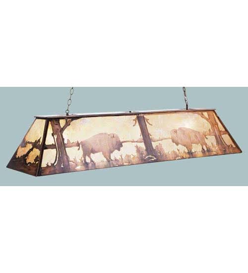 Long Buffalo at Lake 11 Light 17" Wide Linear Pendant