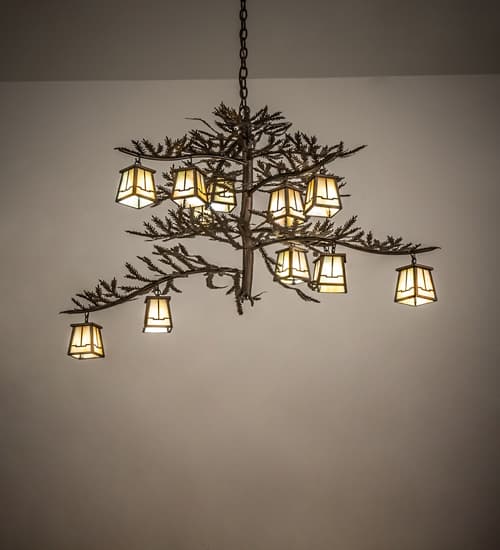 Pine Branch Valley View 12 Light 36" Wide Chandelier