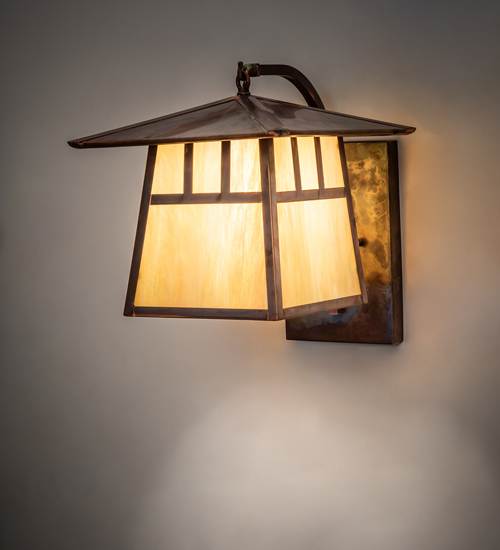 Stillwater Double Bar Mission 14" Tall Wall Sconce with Shade