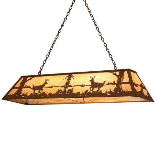 Long Deer at Lake 9 Light 17" Wide Linear Pendant