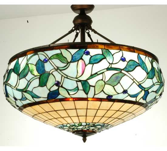 Ivy Berry 6 Light 34" Wide Semi-Flush Bowl Ceiling Fixture