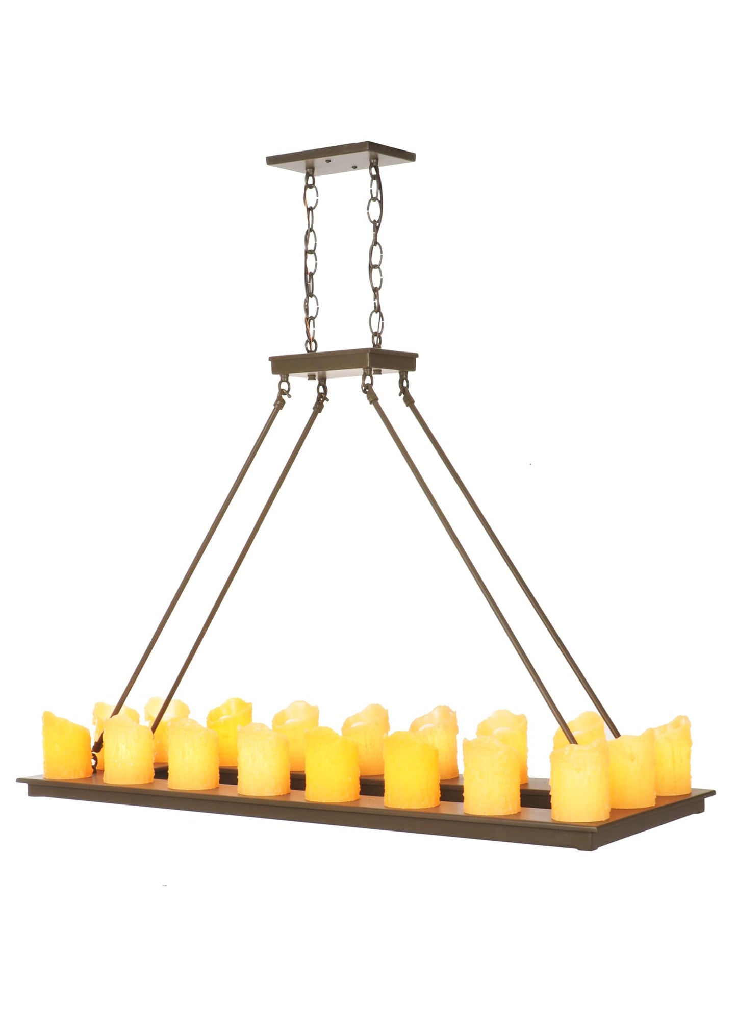 39" L Loxley 18 Light Oblong Chandelier