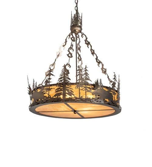 Moose at Dusk 4 Light 32" Wide Pendant
